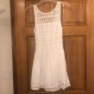 White Lace Eyelet Hollister Dress